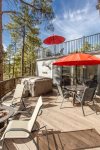 Master Deck with Hot Tub, Gas Firepit, Patio Set and Amazing View